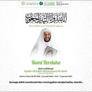 Kabar Duka ! Pendakwah Syekh Ali Jaber Meninggal Dunia