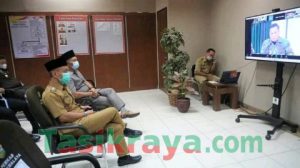 Rakor Penanganan Covid-19 dan Pemulihan Ekonomi Bersama Pemprov Jabar, Kabupaten Tasikmalaya “hanya” Diwakili Wakil Bupati