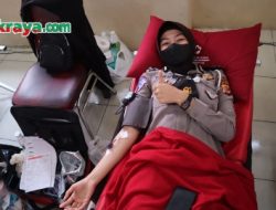 Ratusan Anggota Polres Tasikmalaya Donor Darah Peringati HUT Lalu Lintas ke-66