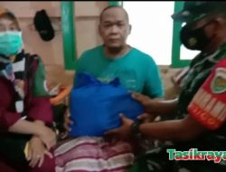 Koramil Cigalontang Bersama Kodim Tasikmalaya Gelar Vaksinasi dan Baksos Sembako ke Warga Jompo