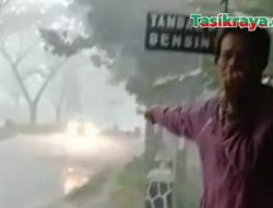 Warga Histeris ! Hujan Angin Kencang Terpa Kota Tasikmalaya, Sebabkan Kecelakaan
