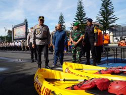 Potensi Ancaman Bencana Alam, Polres Tasikmalaya Gelar Pasukan Siaga Bencana