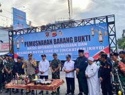 Lima Ribu Lebih Miras di Musnahkan, Kapolres Ingatkan Motor Wededed & Orang yang Mabuk Jangan Berulah