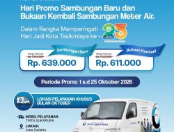 Di HUT Kota Tasik, Program Biru PDAM Tirta Sukapura Kasih Diskon 50 Persen Pasang Baru